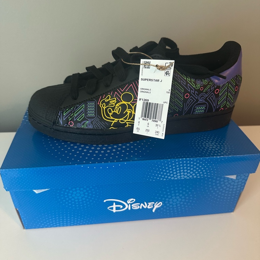 NWT! ADIDAS ORIGINALS X DISNEY MICKEY SUPERSTAR SHOES KIDS